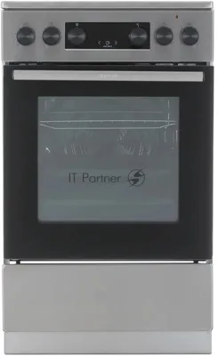 Плита электрическая Gorenje GEC5C40XAOT серебристый, конфорок 4 шт, духовка 70 л, 50 см x 85 см x 59.4 см