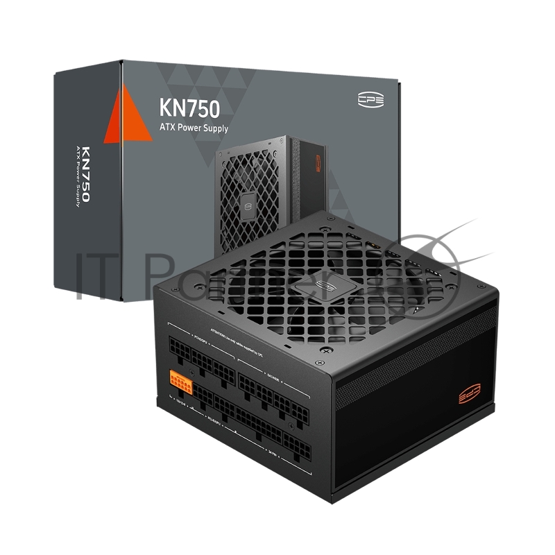 Блок питания PCCooler KN750, 750Вт, 80+ Gold, 120мм, модульный, черный