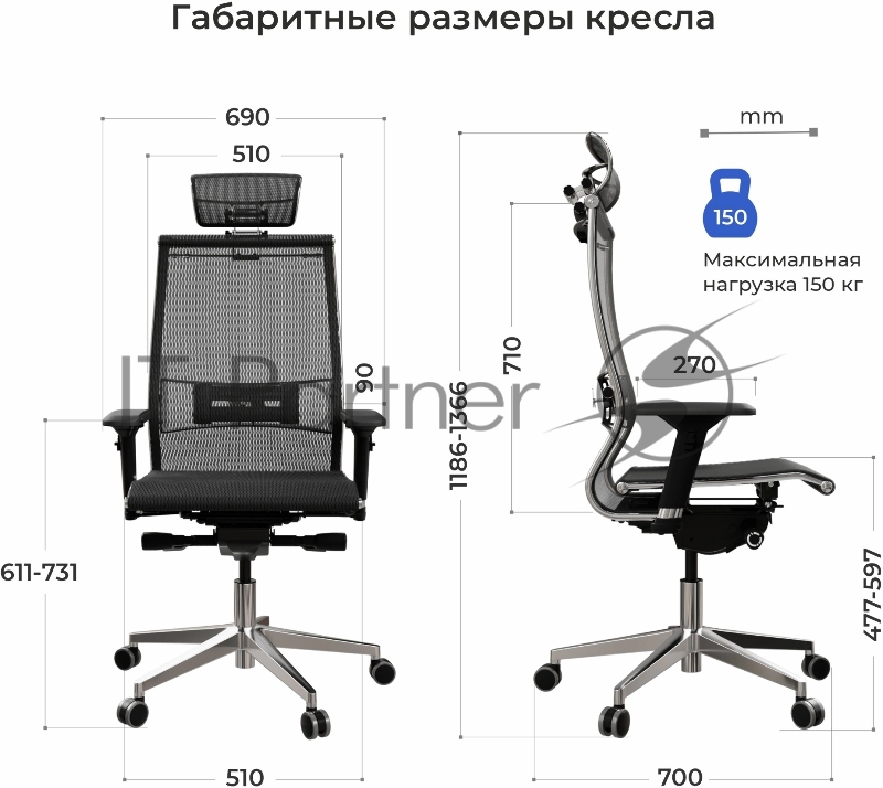 Кресло компьютерное Samurai S-3, черный 1D.3.15.109 z1D.3.15.109