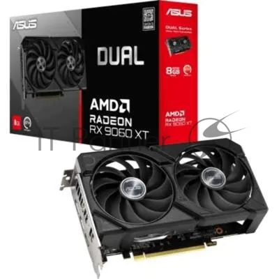 Видеокарта ASUS AMD Radeon RX 9060 XT Dual, 8 GB GDDR6, 128 bit, 2xDisplayPort, HDMI, GPU 2530 MHz