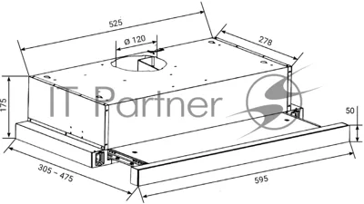 Вытяжка Weissgauff TEL 600 2M Touch White Glass