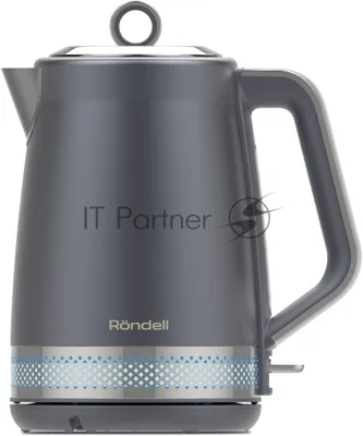 Чайник электрический Rondell RDE-WK880 1.7 л, 2200 Вт, титан/серебристый корпус: серебристый