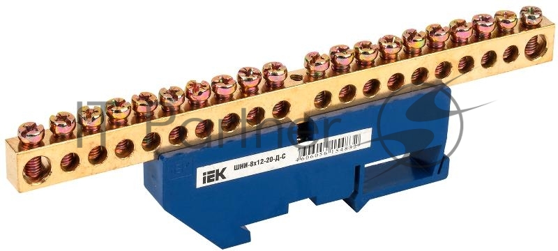 IEK Шина N ноль на DIN-изол ШНИ-8х12-20-Д-С