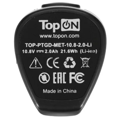 Батарея аккумуляторная TopON TOP-PTGD-MET-10.8-2.0-Li 10.8В 2.0А·ч Li-Ion