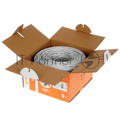 Кабель LANMASTER U/UTP, 4 пары, Кат. 6, с перегородкой, 550Mhz, LSZH, нг(A)-HF, оранжевый, 305 м