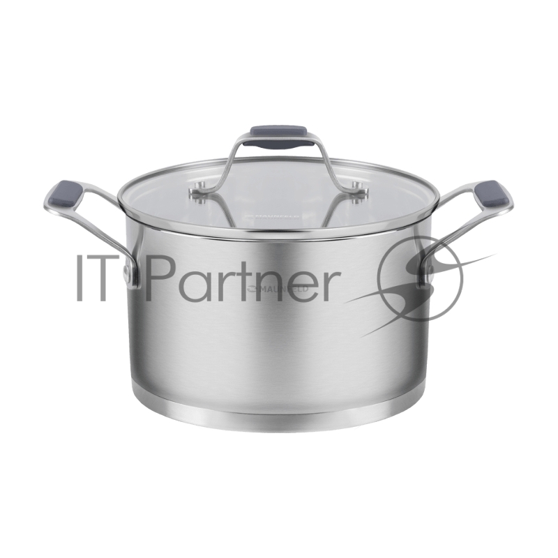 Кастрюля Maunfeld Madison MF30MS01CR из нержавеющей стали со стеклянной крышкой, 18см, 2,6л.