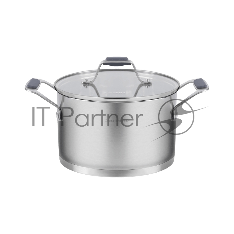 Кастрюля Maunfeld Madison MF20MS01CR из нержавеющей стали со стеклянной крышкой, 16см, 1,9л.