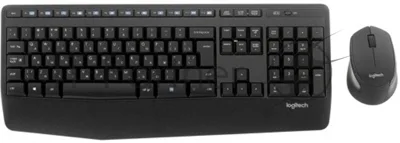 Комплект клавиатура+мышь Logitech MK345 беспроводной, USB, 1000 DPI, чёрный/серый