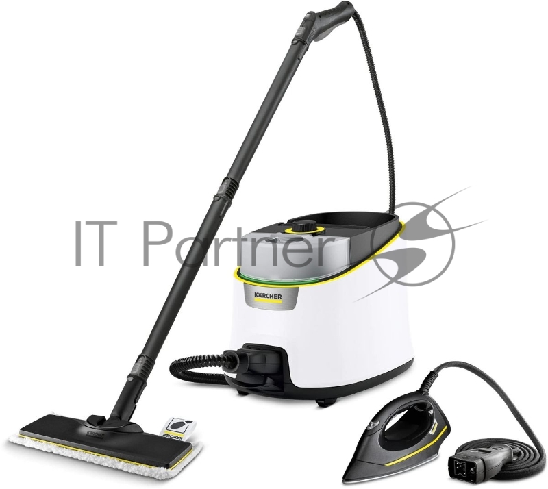 Пароочиститель Karcher SC 4 Deluxe Iron EasyFix белый, напольный, 2200 Вт, 60 г/мин, 1300 мл