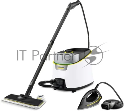 Пароочиститель Karcher SC 4 Deluxe Iron EasyFix белый, напольный, 2200 Вт, 60 г/мин, 1300 мл