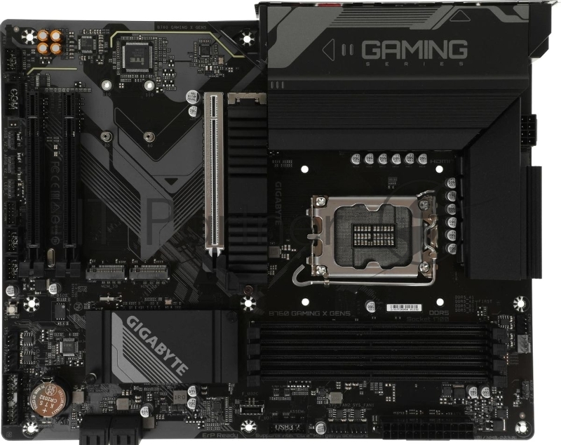 Материнская плата GIGABYTE B760 GAMING X GEN5, LGA1700, Intel B760, 4xDDR5, 4xSATA, 3xM.2, 1xPCIe 5.0 x16, DisplayPort, HDMI, 1x2.5Gb LAN, USB Type-C, 6x3.5 мм, 7.1, ATX