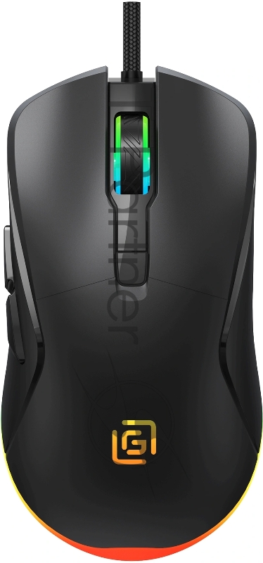 Мышь проводная Oklick 750G черный, 7200 dpi, USB, кнопки - 5