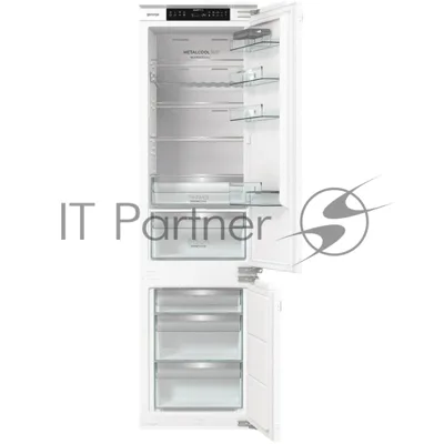 Встраиваемый холодильник Gorenje NRKI519E82WF, 193 см, электронное управление, цифровой дисплей, Wi-Fi, NoFrost Dual, Multiflow 360, контейнер CrispZone с контролем влажности, функция ConvertActive, AdaptTech, MultiAdjust, жесткое крепление, инверторный компрессор, уровень шума 35 дБ