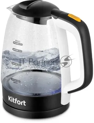 Чайник электрический KITFORT КТ-6632 черный/прозрачный