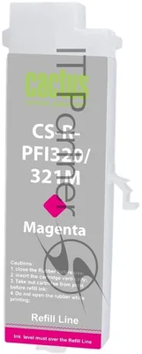 Картридж перезаправляемый струйный Cactus CS-R-PFI320/321M PFI320/321M пурпурный (260мл) для Canon imagePROGRAF TM-200/200MFP/205/300/300MFP/305
