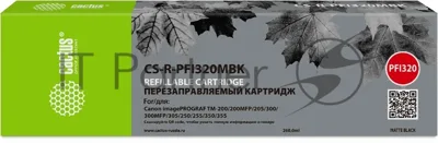 Картридж перезаправляемый струйный Cactus CS-R-PFI320MBK PFI-320 черный матовый (260мл) для Canon imagePROGRAF TM-200/200MFP/205/300/300MFP/305/250/255/350/355 без чипа