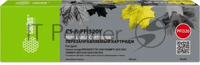 Картридж струйный Cactus CS-R-PFI320Y PFI-320Y желтый для Canon imagePROGRAF TM-200/200MFP/205/300/300MFP/305/250/255/350/355