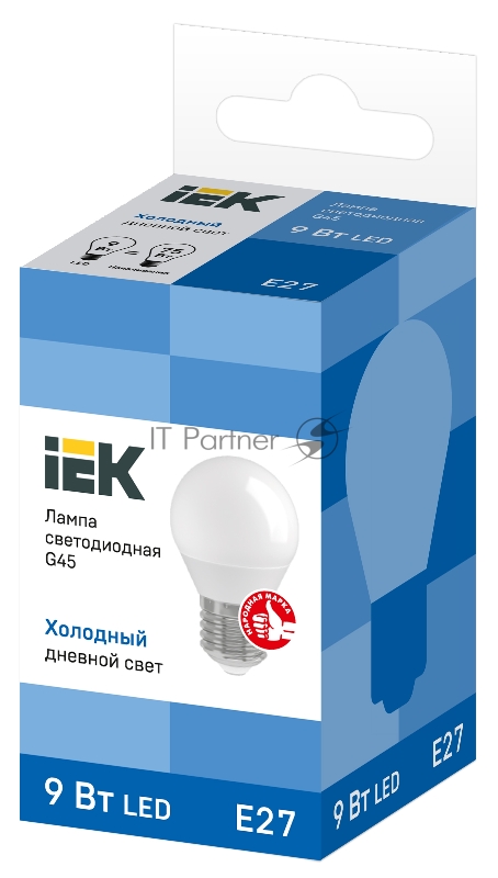 Лампа светодиодная IEK Лампа светодиодная ECO G45 шар 9Вт 230В 6500К E27