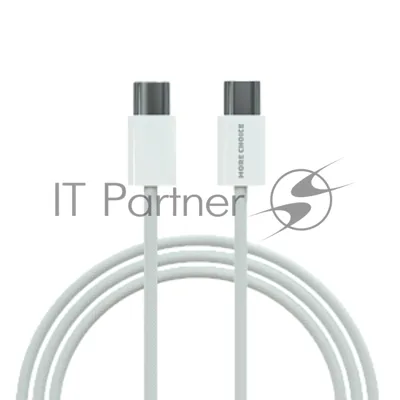 Кабель MORE CHOICE (4620202550385) K77a нейлон USB 3.0A PD 100W для Type-C Type-C 1 м белый