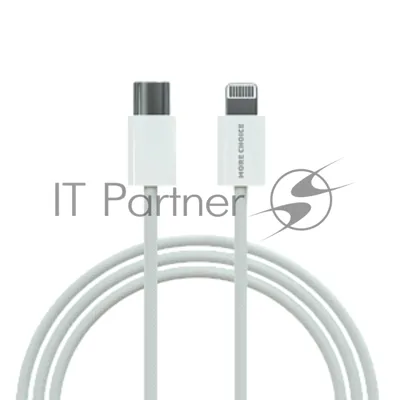 Кабель MORE CHOICE (4620202550408) K73i USB 3.0A PD 20W для Lighting 8-pin Type-C - нейлон 1м белый