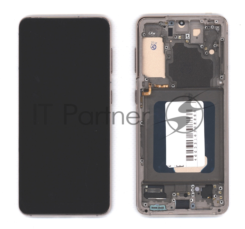 Дисплей для Samsung Galaxy S21 5G SM-G991B в сборе с тачскрином и рамкой TFT фиолетовый