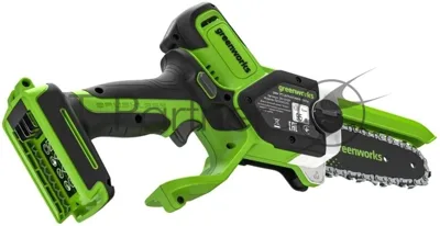 Цепная мини пила аккумуляторная GreenWorks GD24CS15 24V, 15см, бесщеточная, с автоматической смазкой цепи, без АКБ и ЗУ [2010107]