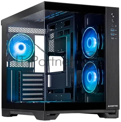 Компьютерный корпус Chieftec Visio черный без БП ATX 2x80мм 4x120мм 2x140мм 1xUSB 2.0 2xUSB 3.0 audio bott PSU
