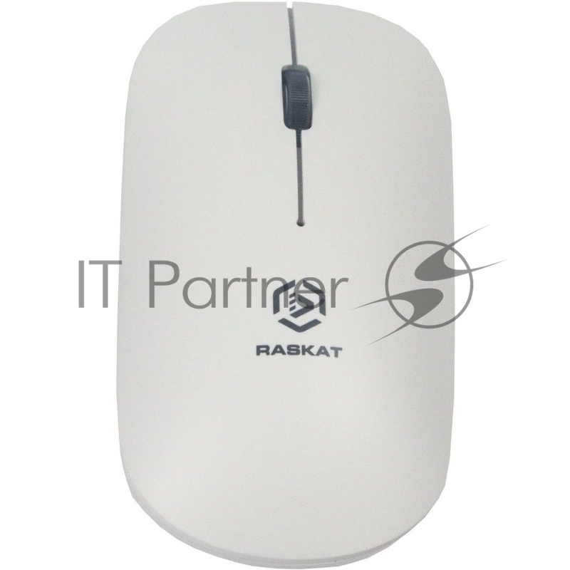 Мышь беспроводная Raskat M003WR белый, 2400 dpi, радиоканал, Bluetooth, USB, кнопки - 3