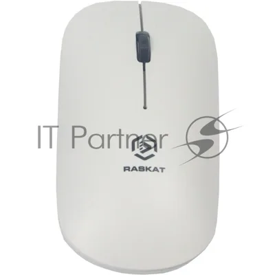 Мышь беспроводная Raskat M003WR белый, 2400 dpi, радиоканал, Bluetooth, USB, кнопки - 3