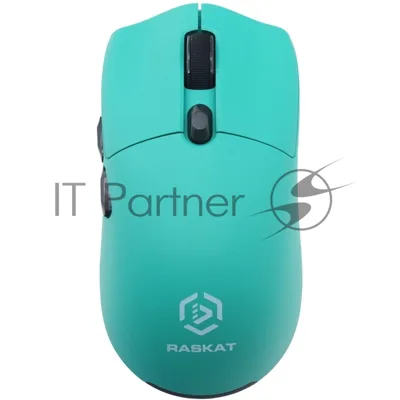 Мышь беспроводная/проводная Raskat MG006TR зеленый, 26000 dpi, радиоканал, Bluetooth, USB, кнопки - 6