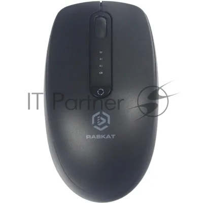Мышь беспроводная Raskat M002WBR черный, 1600 dpi, радиоканал, Bluetooth, USB, кнопки - 4