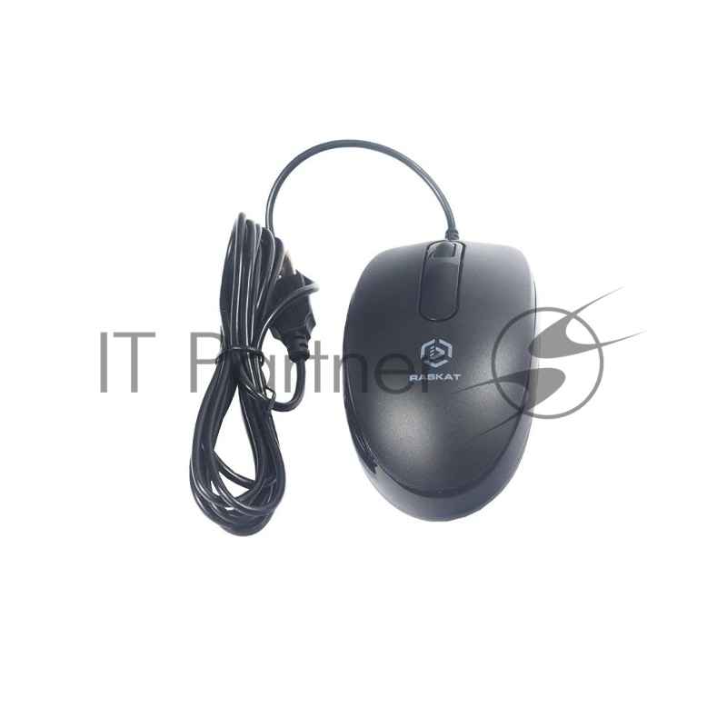 Мышь проводная Raskat M015 черный, 1000 dpi, USB, кнопки - 3