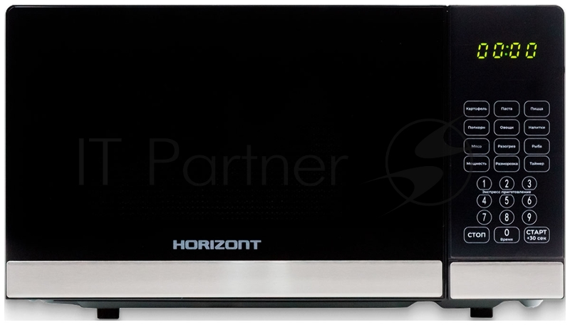 Микроволновая печь Horizont HSD202B черный, 20 л, 700 Вт, переключатели - сенсор