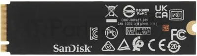 Накопитель SSD Western Digital черный SSD SN7100 M2.2280 PCIe 4.0 500Gb, 6800MBs/5000MBs, TbW 300, WDS500G4X0E, 1 year