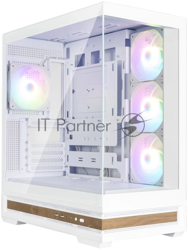 Компьютерный корпус ZALMAN P40 NAMU, ATX, белый, WINDOW, WOODEN ELEMENTS, 2xCombo(2.5” or 3.5”), 1xUSB TYPE-C, 2xUSB 3.0, SIDE 3x120мм ARGB, REAR 1x120мм ARGB