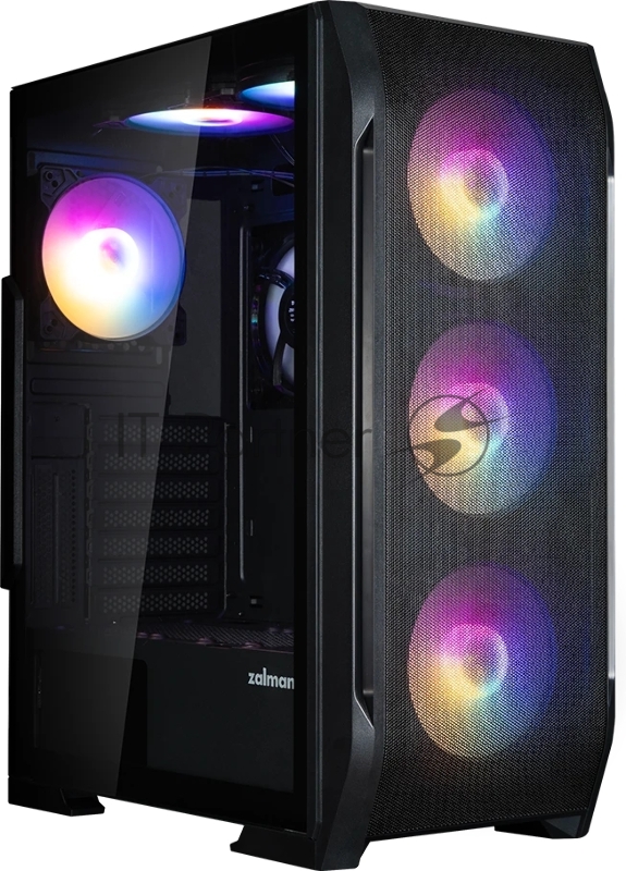 Компьютерный корпус ZALMAN N7 PLUS V2, ATX, черный, WINDOW, 1xCombo (3.5” or 2.5”), 1 x 3.5”, 3 x 2.5”, 2xUSB2.0, 1xUSB3.0, FRONT 3x120мм RGB, REAR 1x120мм RGB, TOP 2x120мм RGB, SIDE 1x120мм