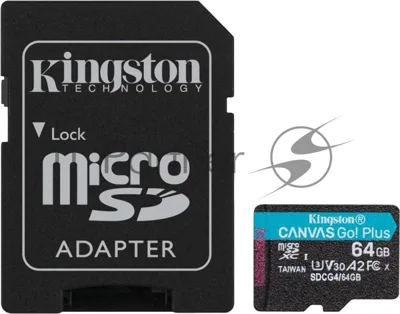 Флеш карта microSDXC 64Gb Kingston SDCG4/64Gb Canvas Go! Plus + adapter