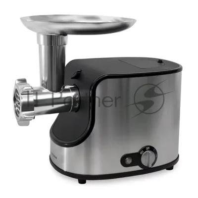 Мясорубка электрическая Samtron MG-105 серебристый , 1600 Вт, 1.6 кг/мин, реверс, защита от перегрузки, насадки - 8