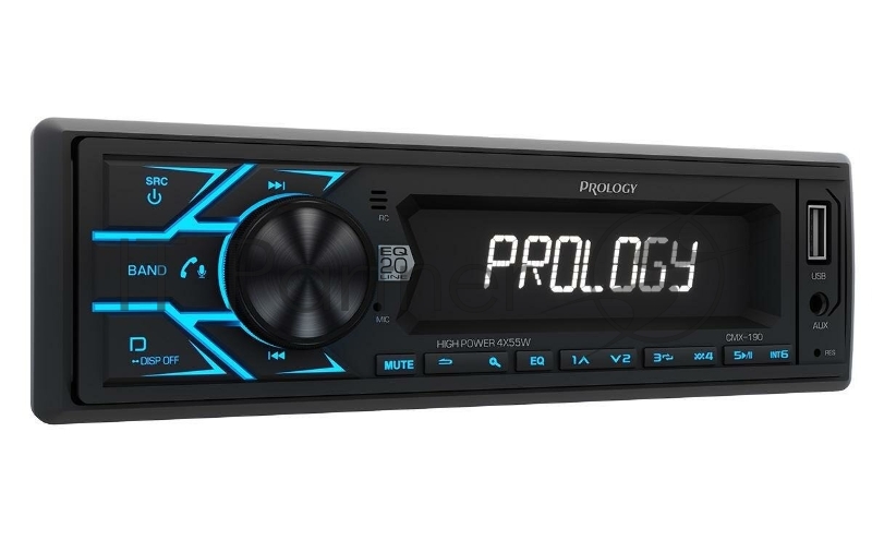 Автомагнитола Prology CMX-190, 1 DIN, Bluetooth, USB Type-A, AUX, пульт ДУ