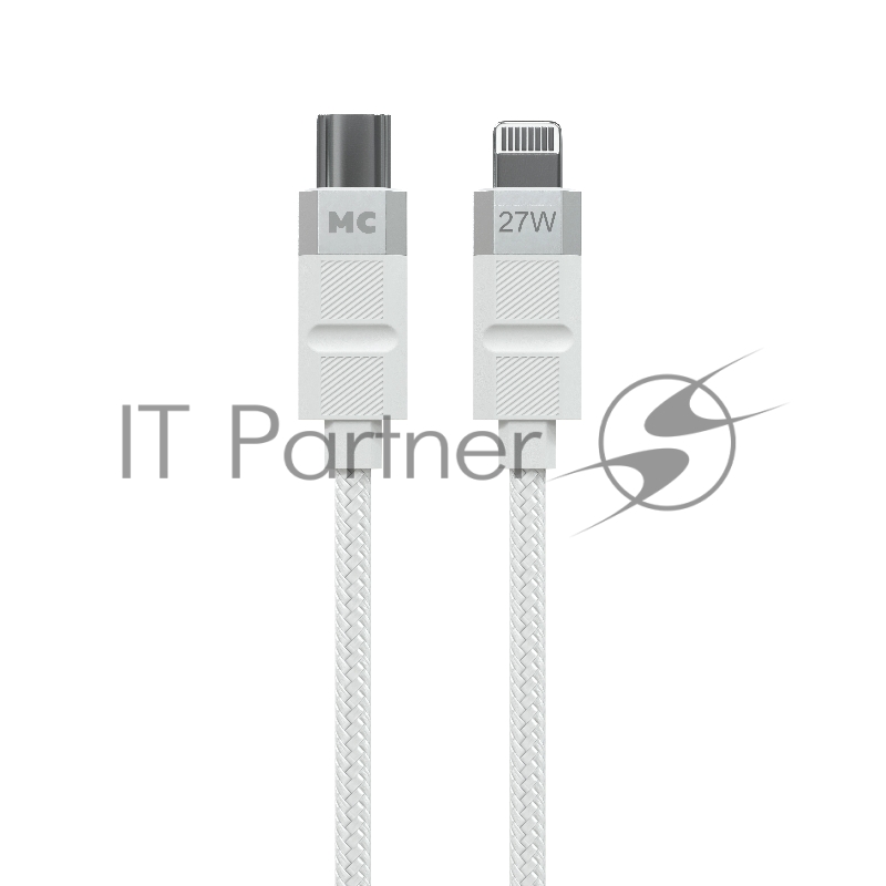 Дата-кабель MORE CHOICE (4620202555045) K87ia USB 3.0A PD 27W для Lightning ng 8-pin Type-C - 1м, белый