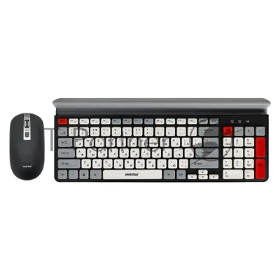Комплект клавиатура+мышь Smartbuy SBC-201359AG-KW беспроводной, USB, 1600 DPI, чёрный