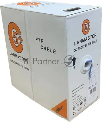 Кабель информационный Lanmaster LAN-5EUTP-PT-LSZH-WH кат.5E UTP 4 пары 24AWG LSZH внутренний 305м белый