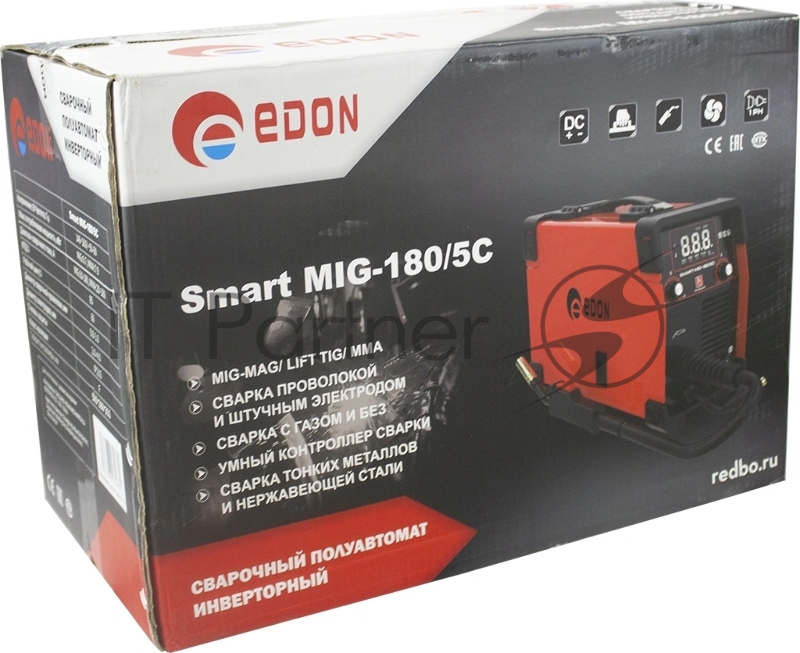 Сварочный полуавтомат инверторный Edon Smart MIG-180/5C