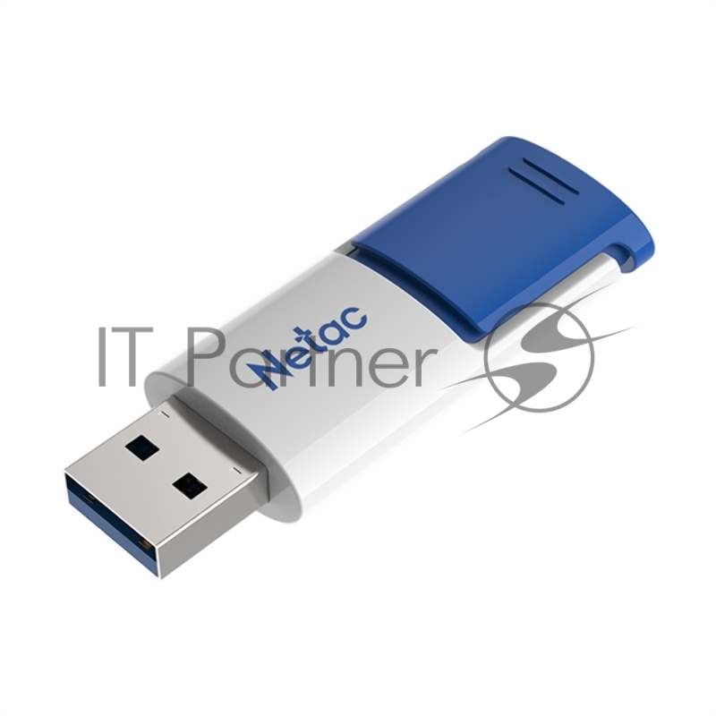 Флешка USB Netac U182 Blue (NT03U182N-256G-32BL), 256Gb, USB 3.0, R/W 70/30, белый/синий