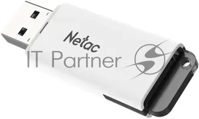 Флешка USB Netac U185 (NT03U185N-064G-32WH), 64Gb, USB 3.0, R/W 100/25, белый/серый