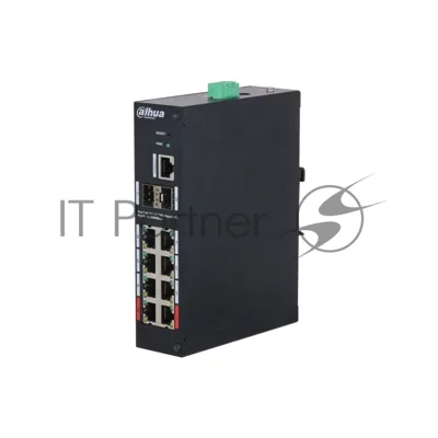 Коммутатор Dahua DH-HS4210-8GT-90, 8×1 Гбит/с + 2×1 Гбит/с SFP, управляемый