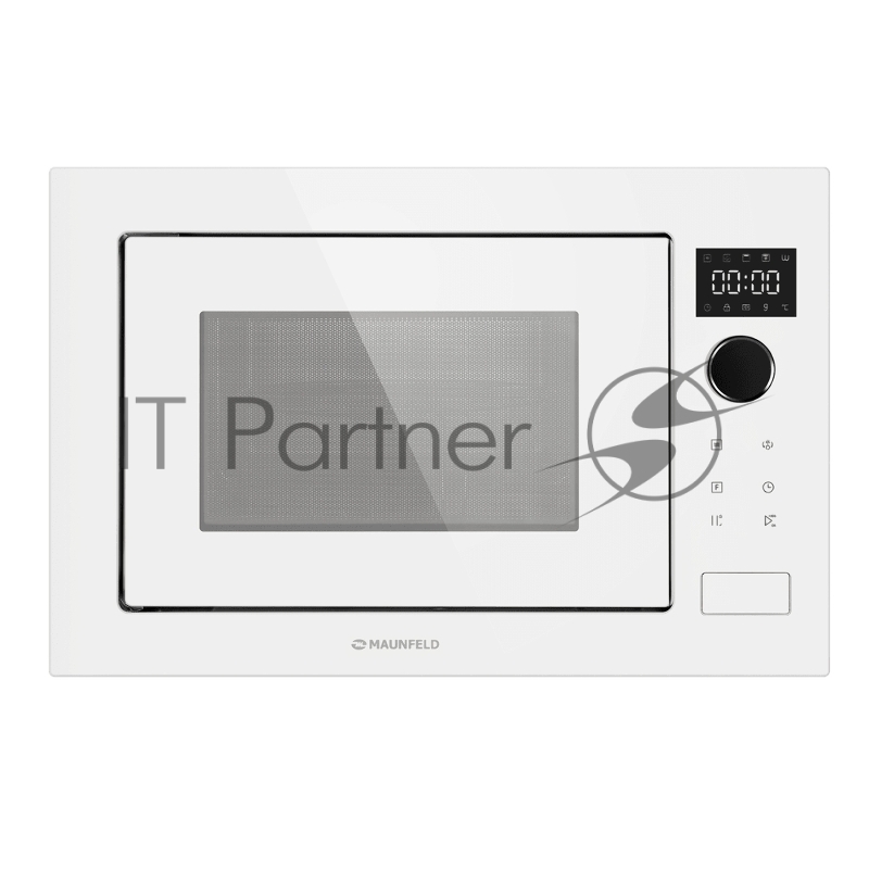 Микроволновая печь встраиваемая MAUNFELD XBMO251GW Glossy белый, 25 л, 900 Вт, переключатели - поворотный механизм/сенсор