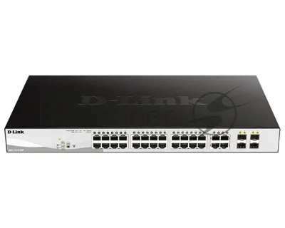 Коммутатор D-Link DGS-1210-28P/FL2A, 24×1 Гбит/с + 4×1 Гбит/с Combo, настраиваемый