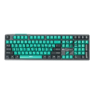 Клавиатура Raskat KM004 проводная, USB Type-A, зелёный/серый