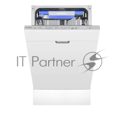 Встраиваемая посудомоечная машина Maunfeld MLP45330T Smart Beam Inverter Wi-Fi, белый, 44.8 см, 10 компл., 44 дБ, класс A+++